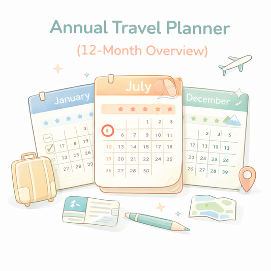 Annual Travel Planner (12-Month Overview)